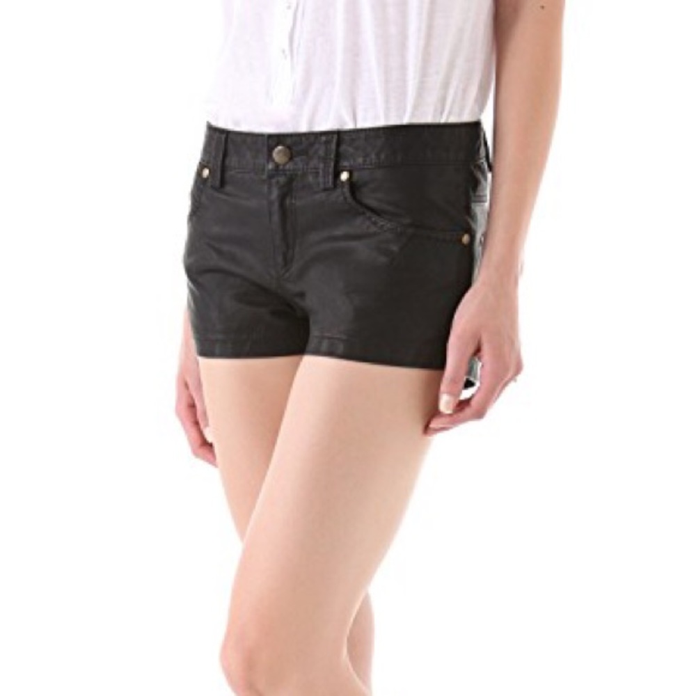 Free People Vegan Leather Shorts
